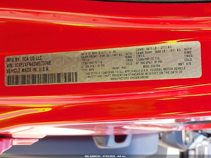 2025 Jeep Wrangler - 1C4PJXFN4SW573748