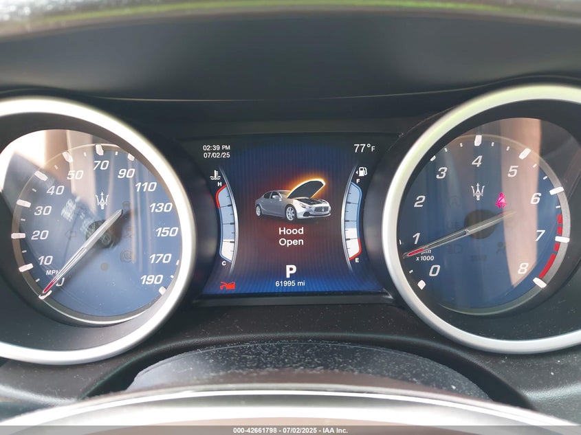 2015 MASERATI GHIBLI VIN: ZAM57XSAXF1141477