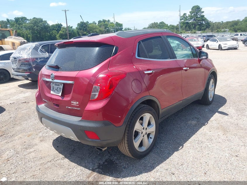 Vin: kl4cjbsb8gb712883, lot: 43154945, buick encore convenience 20164