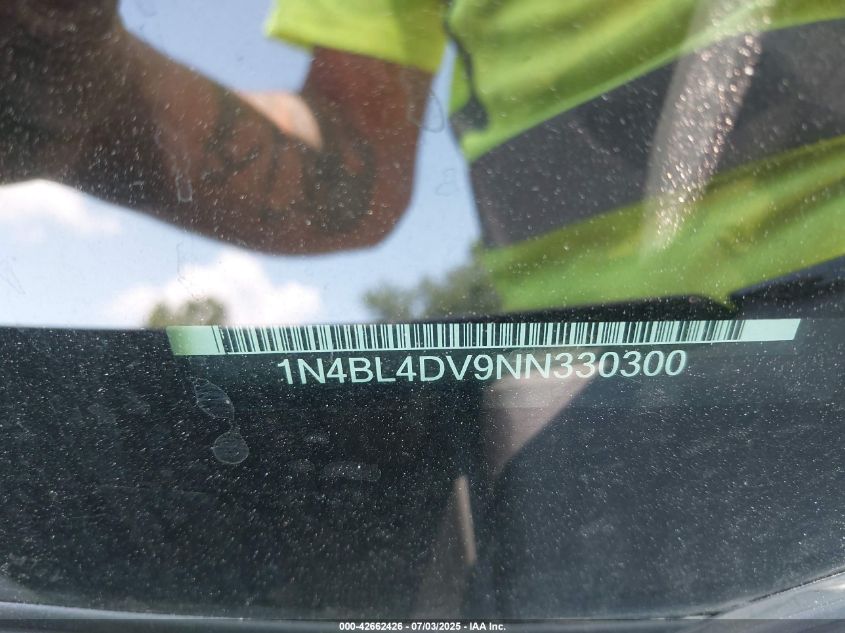 2022 Nissan Altima Sv Fwd VIN: 1N4BL4DV9NN330300 Lot: 42662426