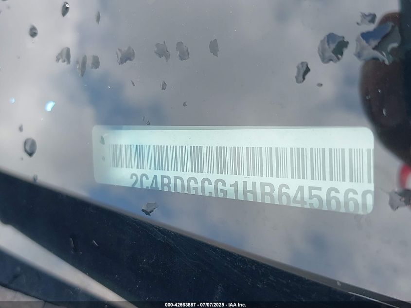 2017 Dodge Grand Caravan Sxt VIN: 2C4RDGCG1HR645660 Lot: 42663887