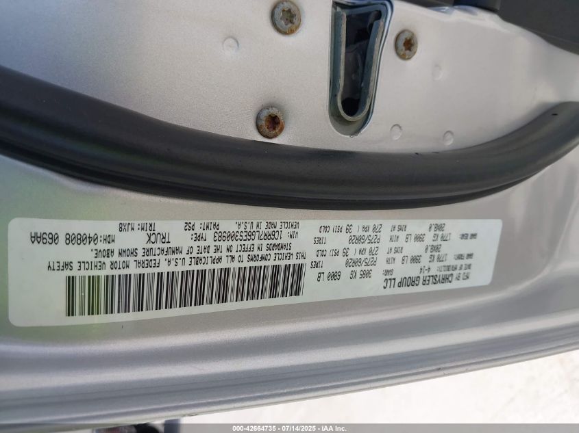 2014 Ram 1500 Big Horn VIN: 1C6RR7LG6ES300983 Lot: 42664735