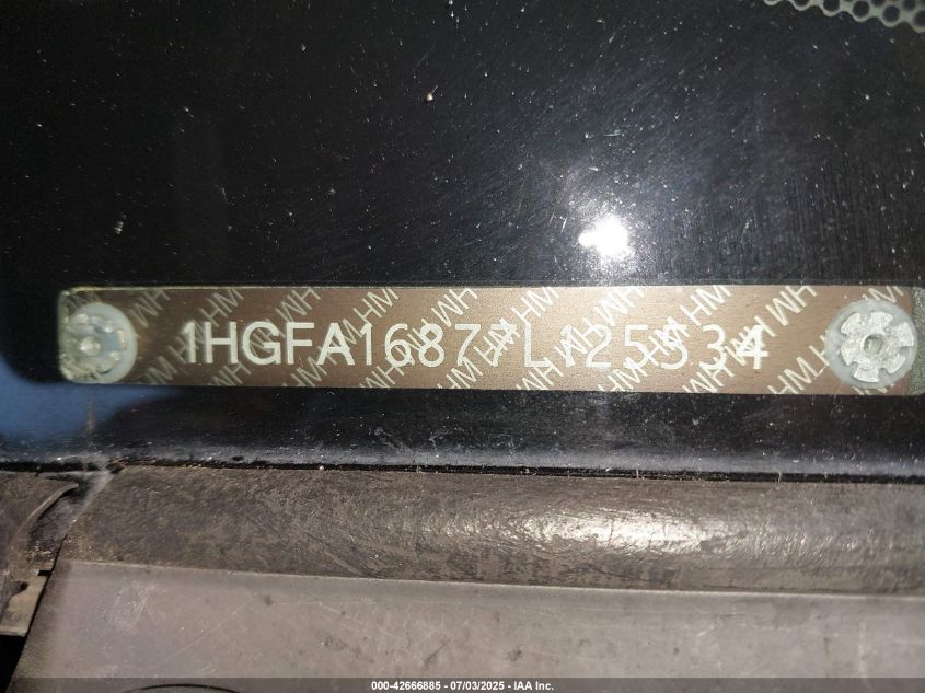 2007 Honda Civic Ex VIN: 1HGFA16877L125534 Lot: 42666885