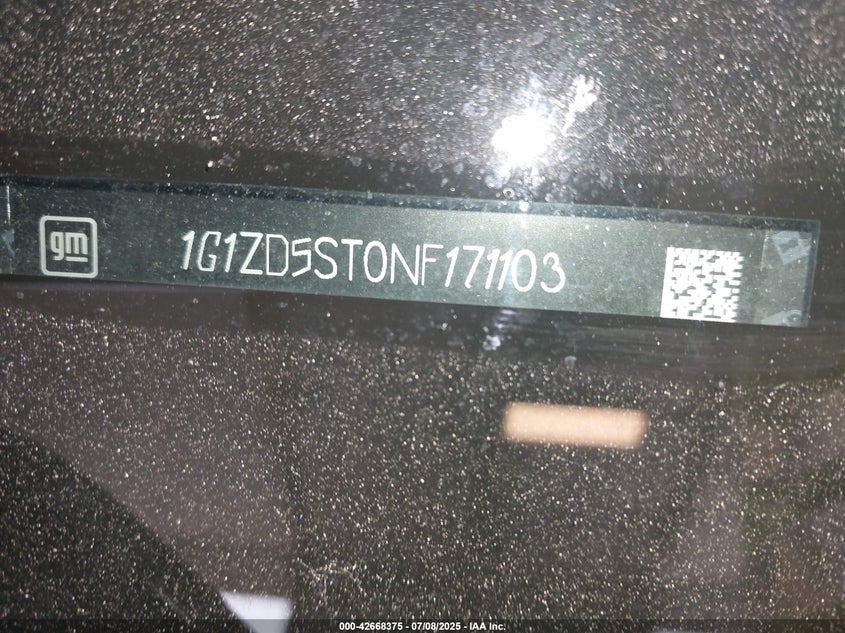 2022 CHEVROLET MALIBU FWD LT - 1G1ZD5ST0NF171103