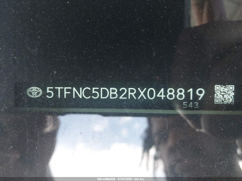 2024 Toyota Tundra - 5TFNC5DB2RX048819