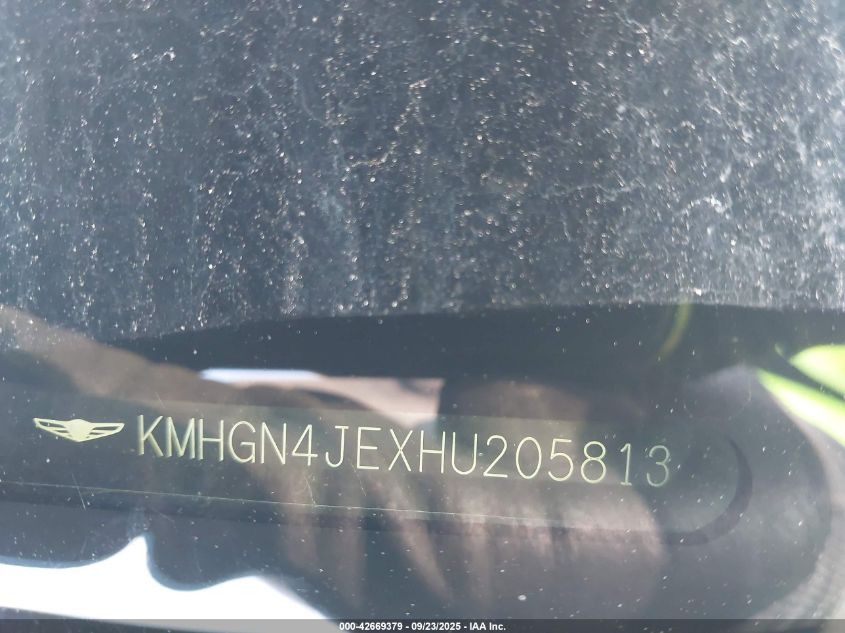 2017 Genesis G80 3.8 VIN: KMHGN4JEXHU205813 Lot: 42669379