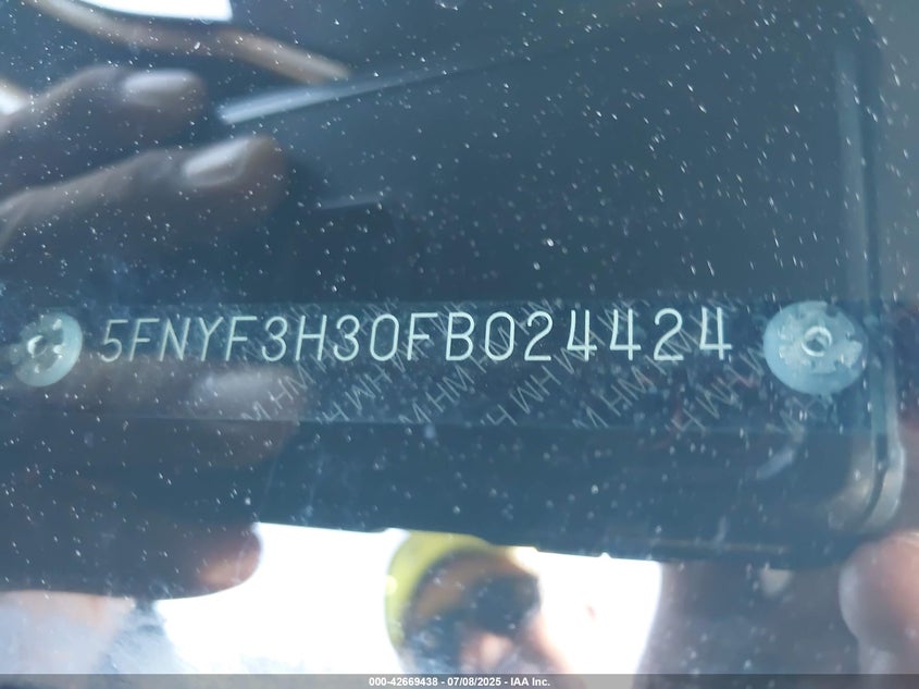 2015 HONDA PILOT SE - 5FNYF3H30FB024424