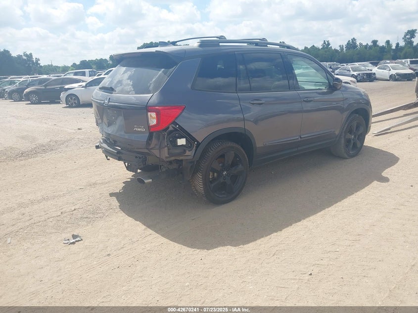 Vin: 5fnyf8h09mb003720, lot: 43163352, honda passport awd elite 20214