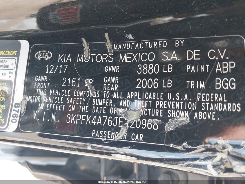 2018 KIA FORTE LX - 3KPFK4A76JE220968