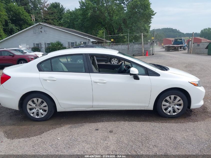 2012 Honda Civic Lx VIN: 19XFB2F51CE030039 Lot: 42672000