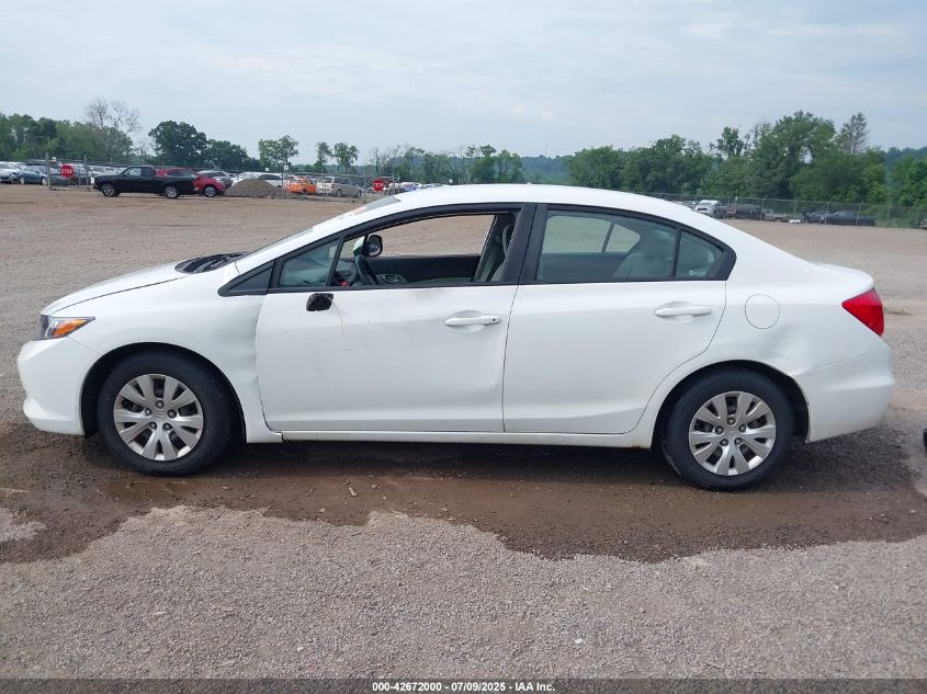 2012 Honda Civic Lx VIN: 19XFB2F51CE030039 Lot: 42672000