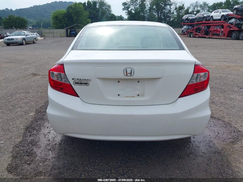 2012 Honda Civic Lx VIN: 19XFB2F51CE030039 Lot: 42672000