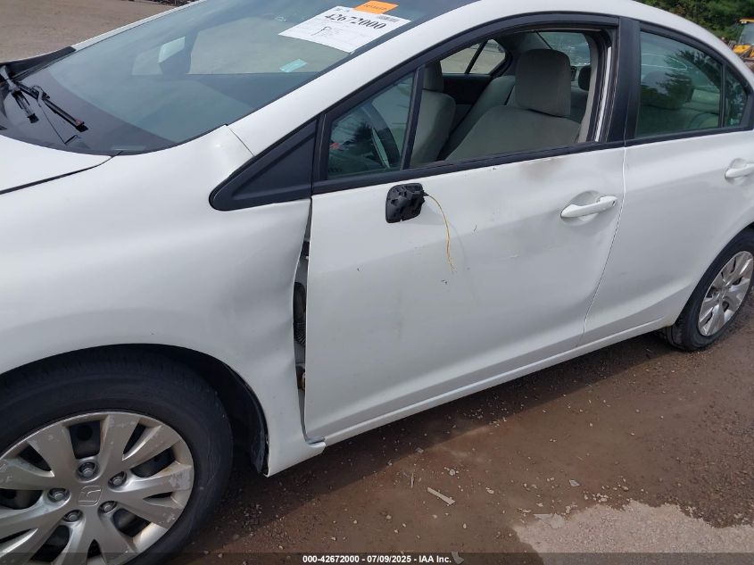 2012 Honda Civic Lx VIN: 19XFB2F51CE030039 Lot: 42672000