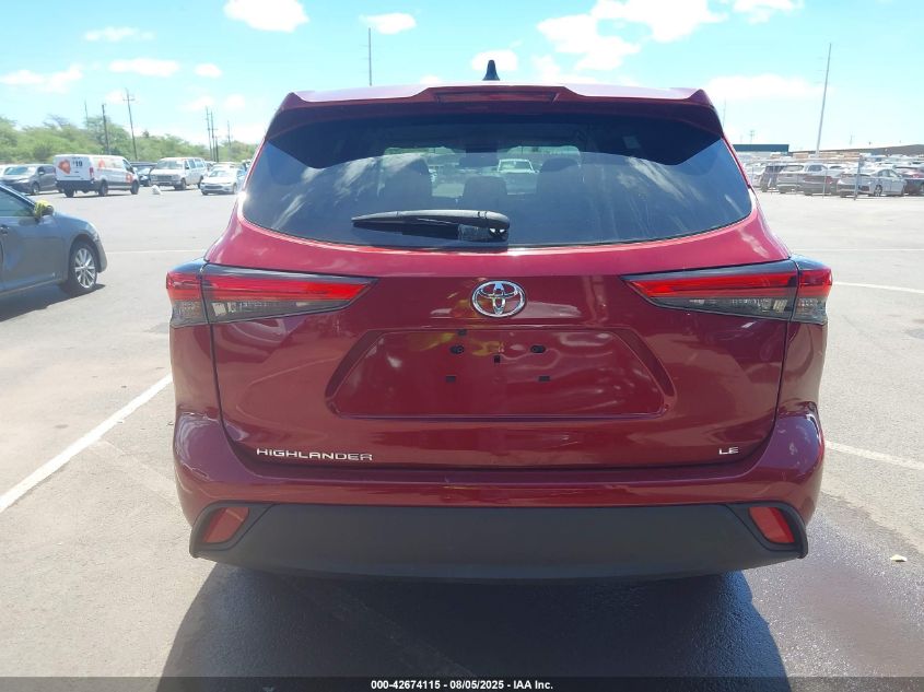 2023 Toyota Highlander Le VIN: 5TDKDRAHXPS509316 Lot: 42674115