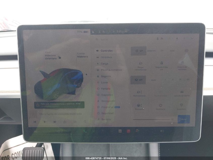 2023 Tesla Model Y Awd/Long Range Dual Motor All-Wheel Drive VIN: 7SAYGDEE2PA088474 Lot: 42674725