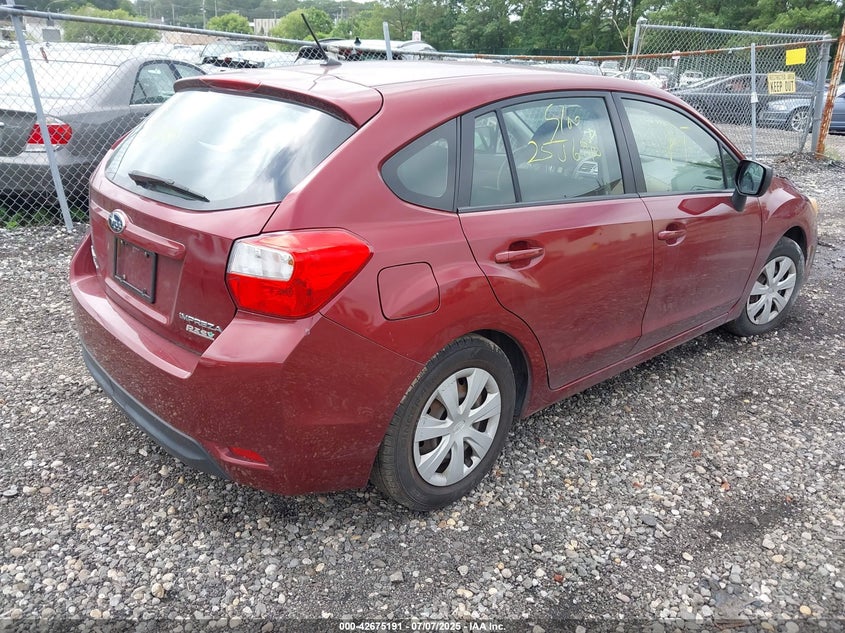 Vin: jf1gpaa65ch228154, lot: 43168302, subaru impreza 2.0i 20124