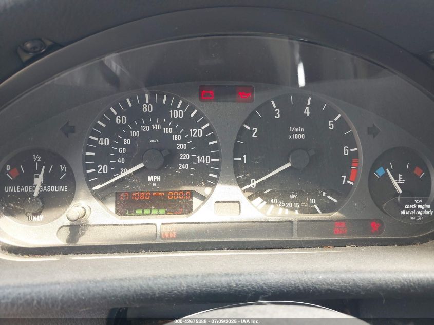 1998 BMW 328Is VIN: WBABG132XWET07532 Lot: 42675388