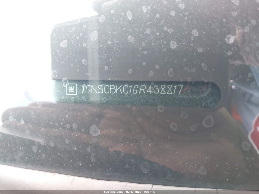 2016 Chevrolet Tahoe Lt VIN: 1GNSCBKC1GR438817 Lot: 42675833