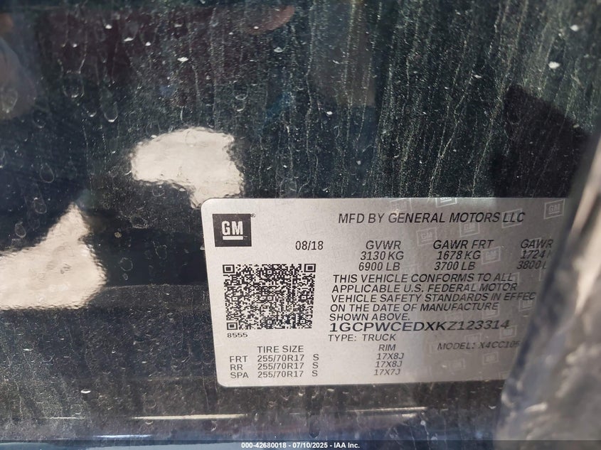 2019 CHEVROLET SILVERADO 1500 LT - 1GCPWCEDXKZ123314