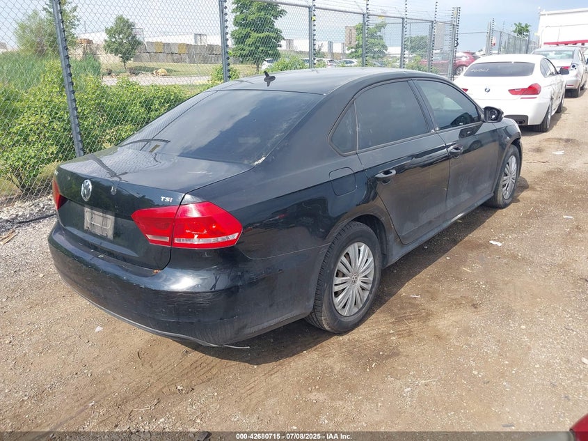 2014 VOLKSWAGEN PASSAT VIN: 1VWAS7A31EC097843