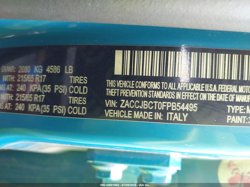 2015 JEEP RENEGADE TRAILHAWK - ZACCJBCT0FPB54495