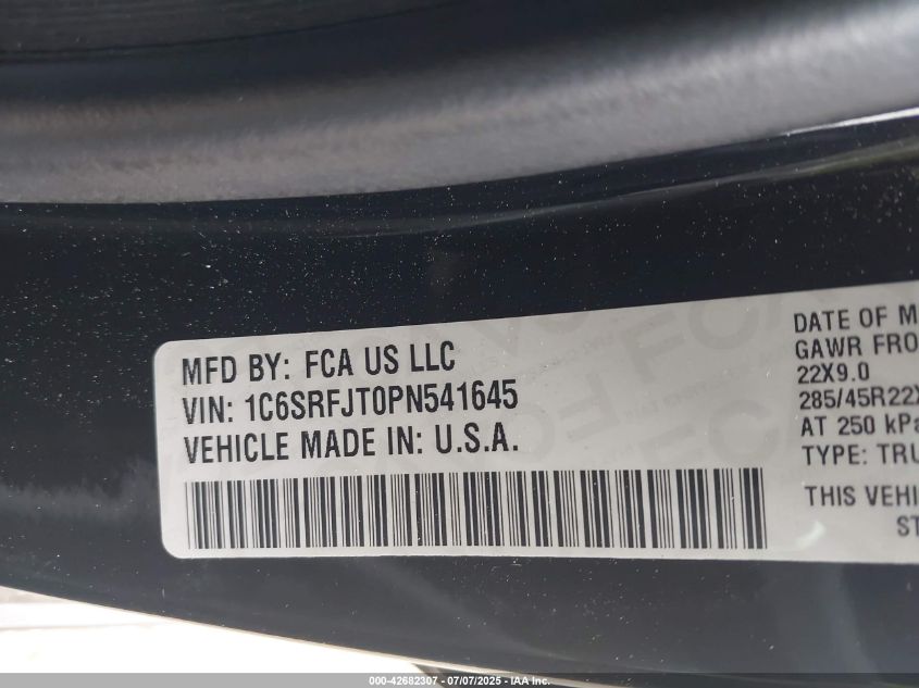 2023 Ram 1500 - 1C6SRFJT0PN541645