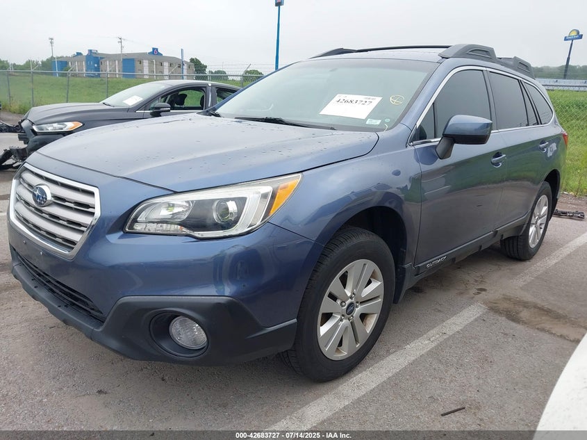 2017 Subaru Outback 2.5 2.5i Premium Blue Lot 111042683727 Vin 4S4BSACC9H3282546