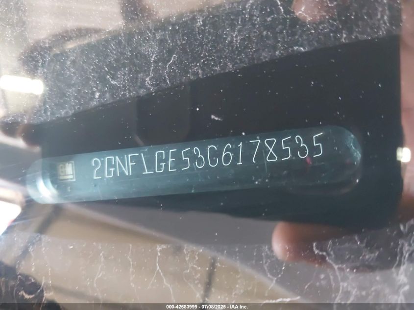 2012 Chevrolet Equinox Ltz VIN: 2GNFLGE53C6178535 Lot: 42683999