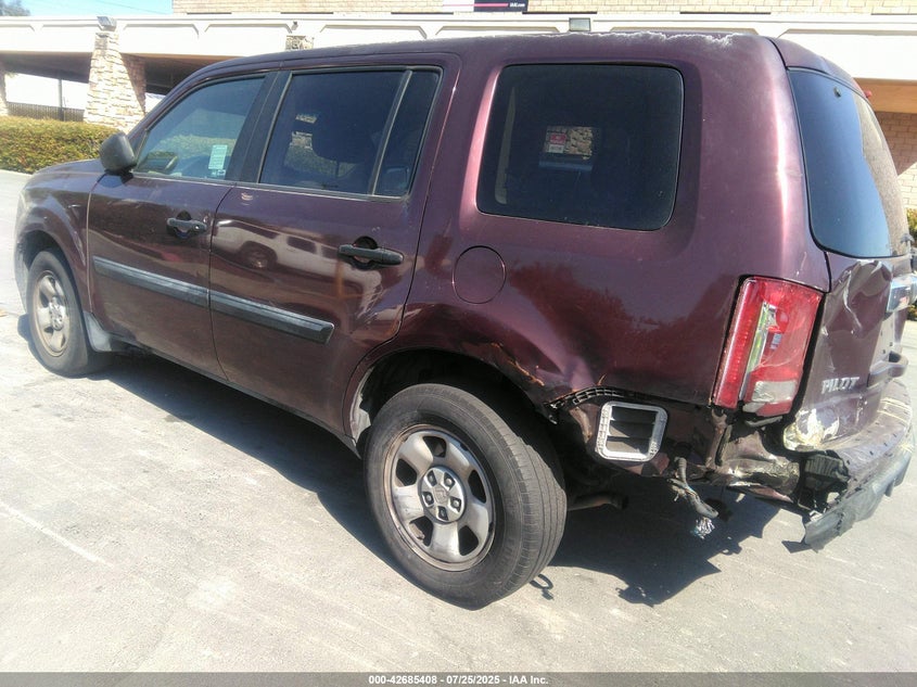 Vin: 5fnyf4h28cb076974, lot: 43178532, honda pilot lx 20123