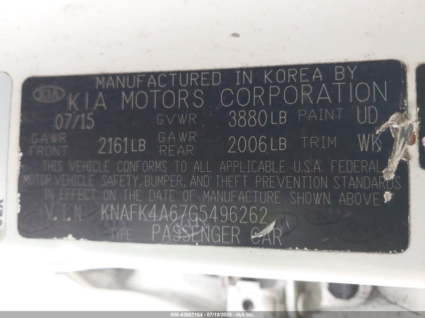 2016 KIA FORTE LX - KNAFK4A67G5496262