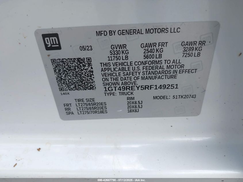 2024 GMC Sierra - 1GT49REY5RF149251