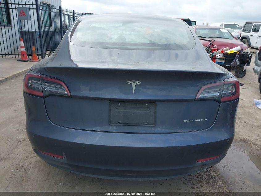 2020 Tesla Model 3 Long Range Dual Motor All-Wheel Drive VIN: 5YJ3E1EB7LF663182 Lot: 42687885