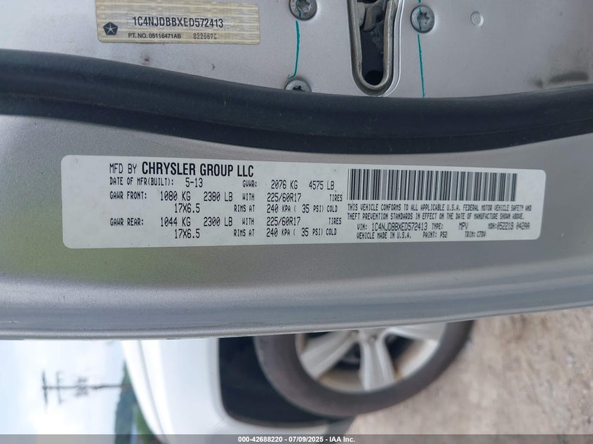 2014 JEEP COMPASS SPORT - 1C4NJDBBXED572413