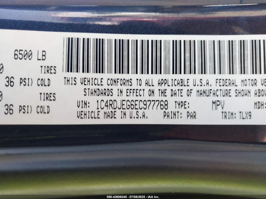 2014 DODGE DURANGO CITADEL - 1C4RDJEG6EC977768