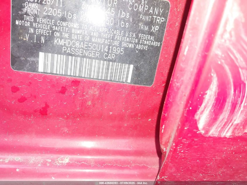 2012 Hyundai Elantra Touring Gls VIN: KMHDC8AE5CU141995 Lot: 42688393