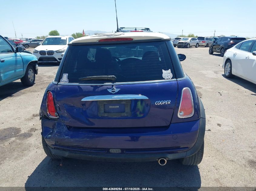2005 Mini Cooper VIN: WMWRC33455TJ66516 Lot: 42689294
