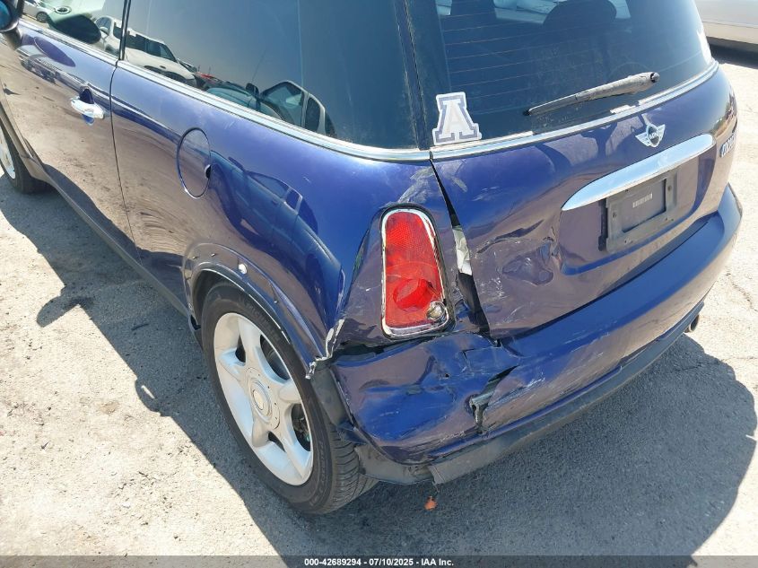 2005 Mini Cooper VIN: WMWRC33455TJ66516 Lot: 42689294