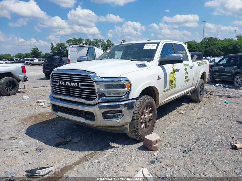 Vin: 3c6ur5fl4lg266795, lot: 43187617, ram 2500 laramie  4x4 6'4 box 20202