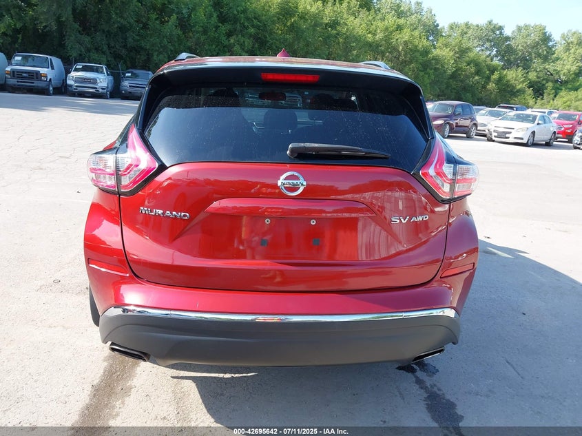 2015 Nissan Murano Sv VIN: 5N1AZ2MH9FN213980 Lot: 42695642
