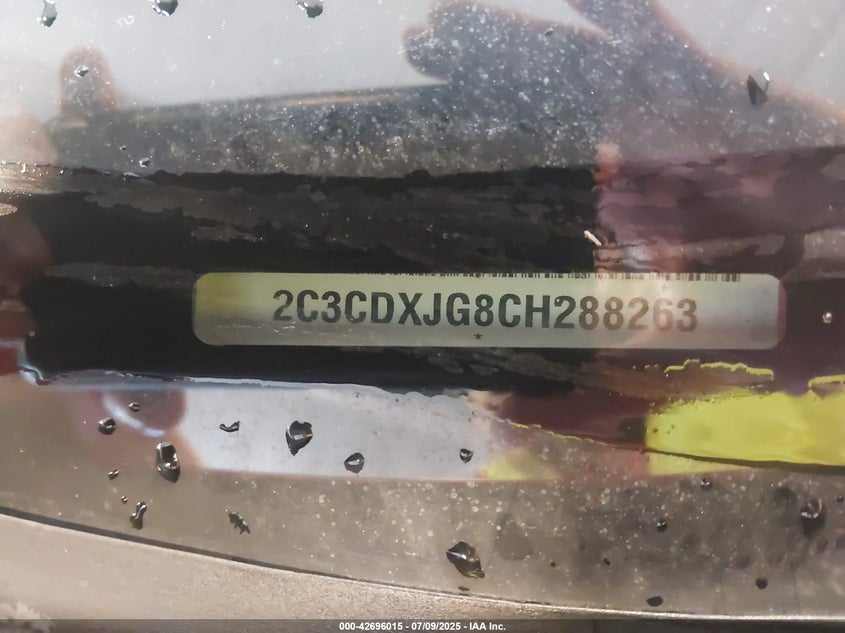 2012 Dodge Charger Sxt VIN: 2C3CDXJG8CH288263 Lot: 42696015