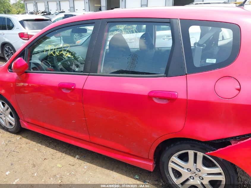 2008 Honda Fit Sport VIN: JHMGD38608S029199 Lot: 42697450