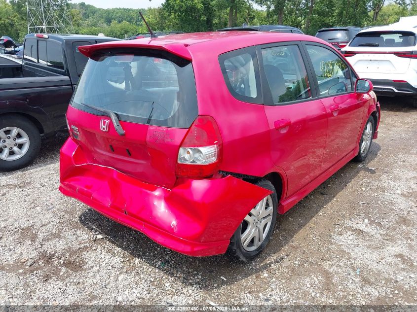 2008 Honda Fit Sport VIN: JHMGD38608S029199 Lot: 42697450
