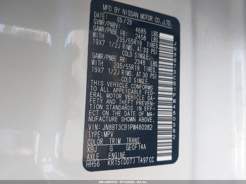 2023 NISSAN ROGUE SL INTELLIGENT AWD - JN8BT3CB1PW480382