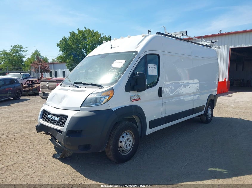 Vin: 3c6trvdg3le103617, lot: 43191598, ram promaster 2500 high roof 159 wb 20202