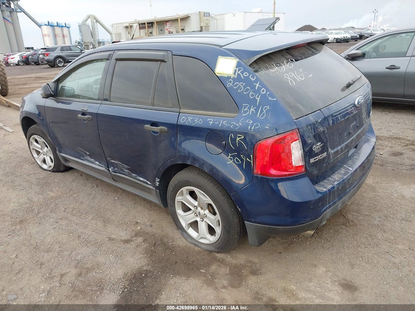 Vin: 2fmdk3g99cba25690, lot: 43192111, ford edge se 20123