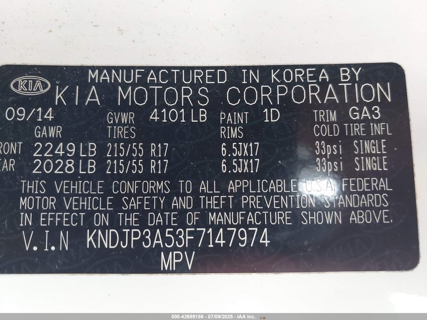 2015 KIA SOUL + - KNDJP3A53F7147974