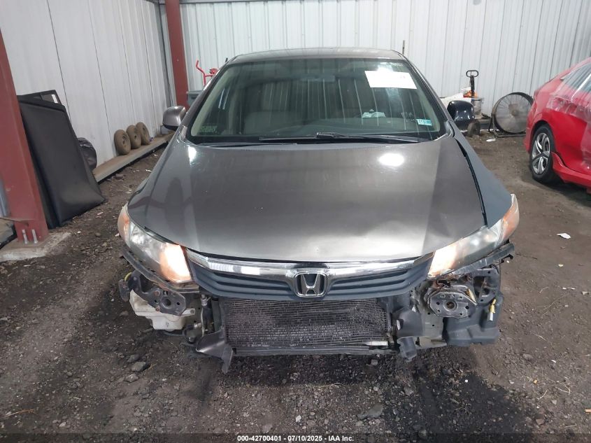 2012 Honda Civic Lx VIN: 19XFB2F56CE392626 Lot: 42700401