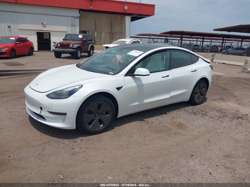 Vin: 5yj3e1ea9pf383096, lot: 43193668, tesla model 3 rear-wheel drive 20232