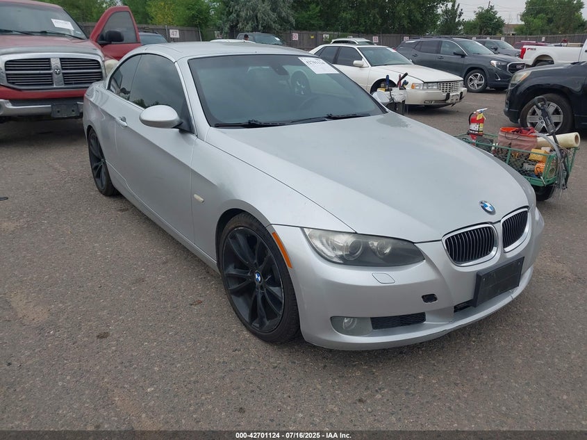 2009 BMW 328I silver cabrio gasoline WBAWR33529P154705 photo #1