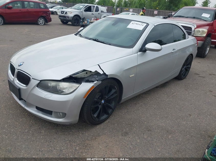 2009 BMW 328I silver cabrio gasoline WBAWR33529P154705 photo #3
